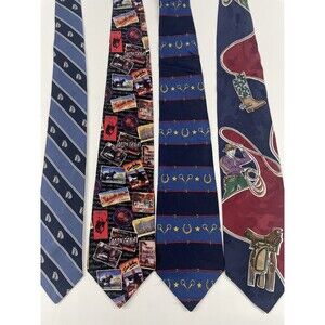 Western Tie Lot Horses Lasso Saddle Boots Ties Horizon Air Tommy Hilfiger Italy